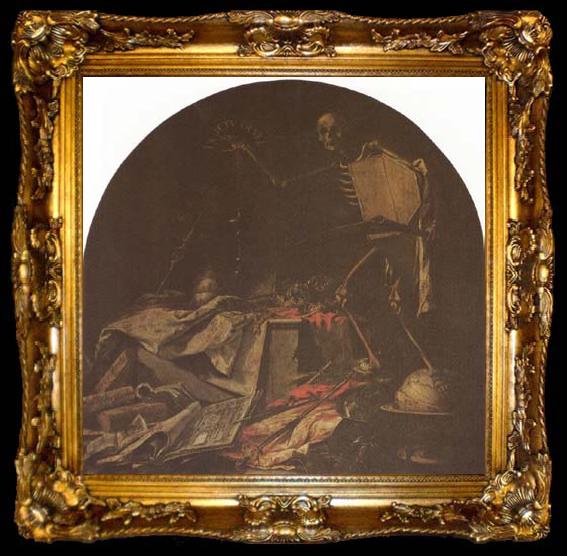 framed  Juan de Valdes Leal Allegory of Death (mk08), ta009-2